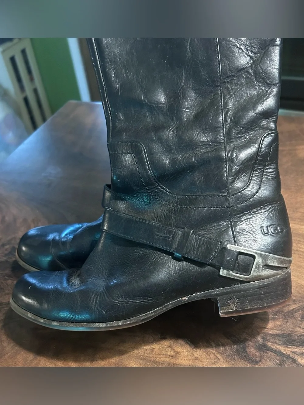 UGG Channing Leather Belted Riding Boot